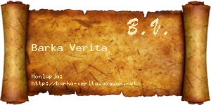 Barka Verita névjegykártya